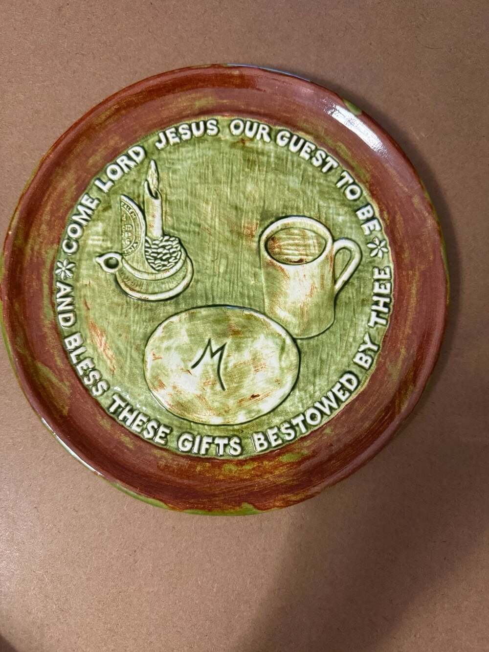 Vintage 1974 D.L. Garren Come Lord Jesus Our Guest To Be Blessing Plate